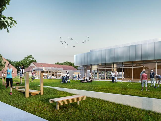An artist’s impression of the Repat Hospital town square. Picture: Supplied