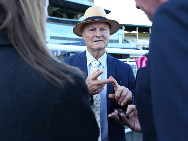 SYDNEY, AUSTRALIA - SEPTEMBER 02: Trainer David Payne celebrates after Chad Schofield riding Navajo Peak wins Race 8 Daily Press Chelmsford Stakes during "City Tattersalls Club Cup Day" - Sydney Racing at Royal Randwick Racecourse on September 02, 2023 in Sydney, Australia. (Photo by Jeremy Ng/Getty Images)