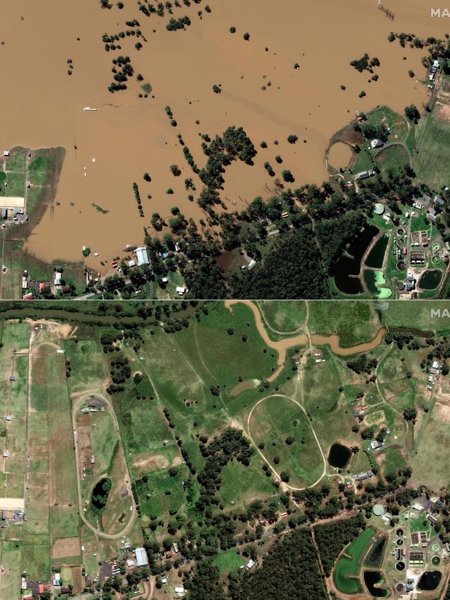 Satellite imagery shows the aftermath of