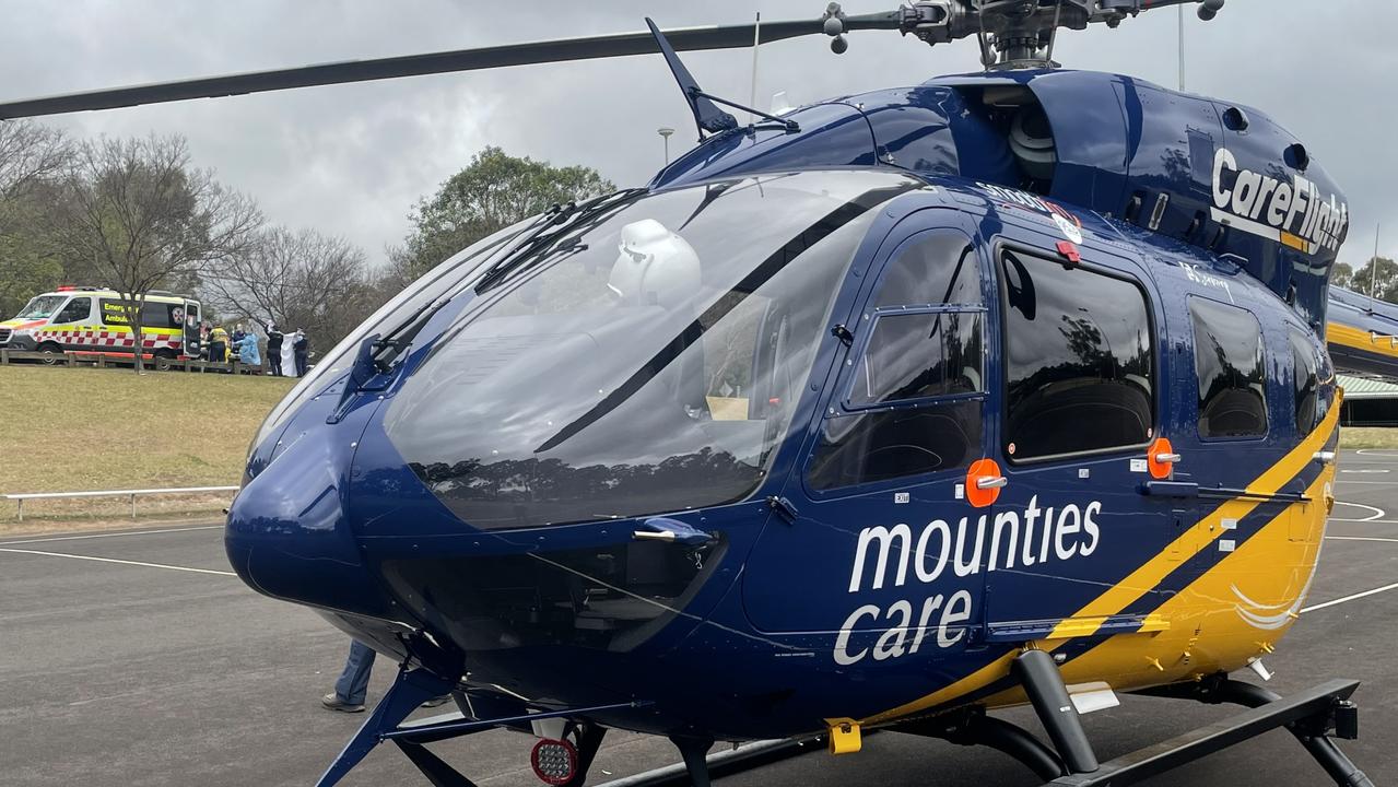 CareFlight took an infant to Westmead Hospital after he fell from a window. Picture: Supplied CareFlight