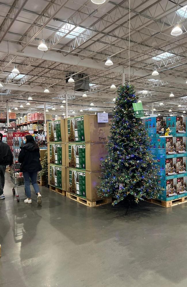 Costco also started selling Christmas trees in August. Picture: Facebook/Christmas Mums.