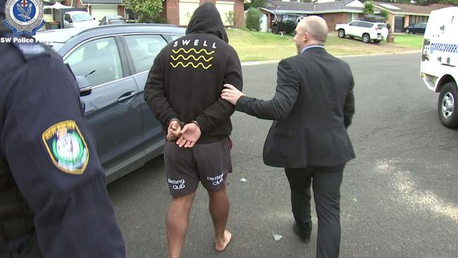 One of the males arrested at an Eagle Vale house in the days following the fatal bashing.