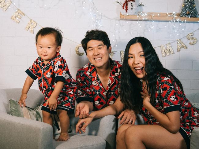 Dami Im with her family Noah and Harrison.