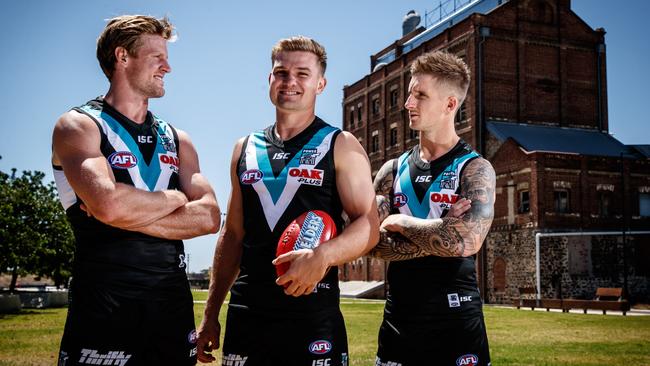 The big question is, will Port Adelaide go with one captain or two in its 150th anniversary year in 2020. Picture: Matt Turner.