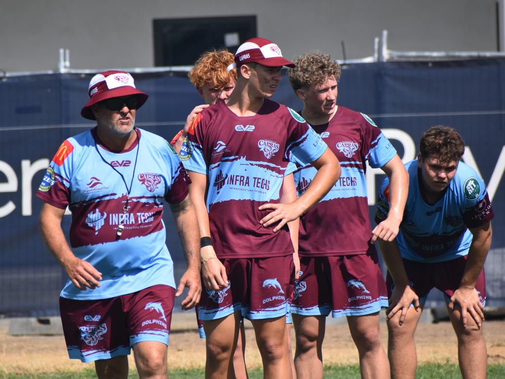 CQ Capras under-17 boys squad at a pre-season training session at The Cathedral College, Rockhampton, on December 7, 2024.