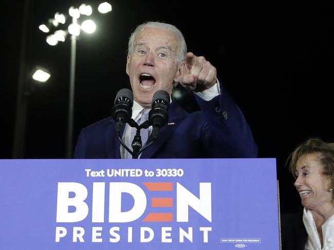 Democratic presidential candidate former Vice President Joe Biden. Picture: AP