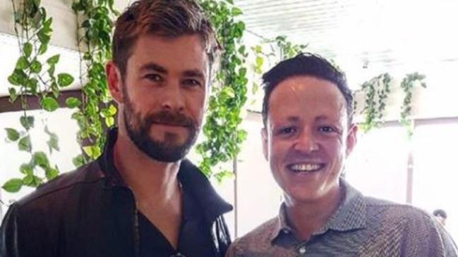 Chris Hemsworth with Paul Severino at Manly Pavilion.