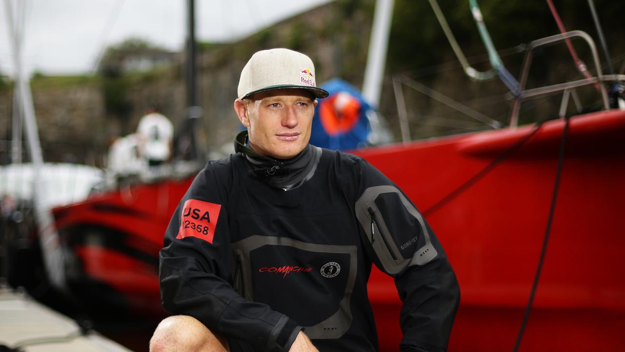 James Spithill raced on Comanche when she arrived in Australia for the first time. Now she has been renamed Andoo Comanche.