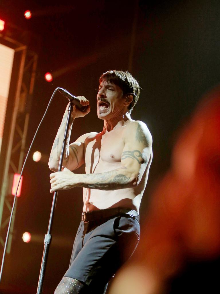 Red Hot Chili Peppers kick off their Australian tour at Hobart's Derwent Entertainment Centre. Picture: PATRICK GEE