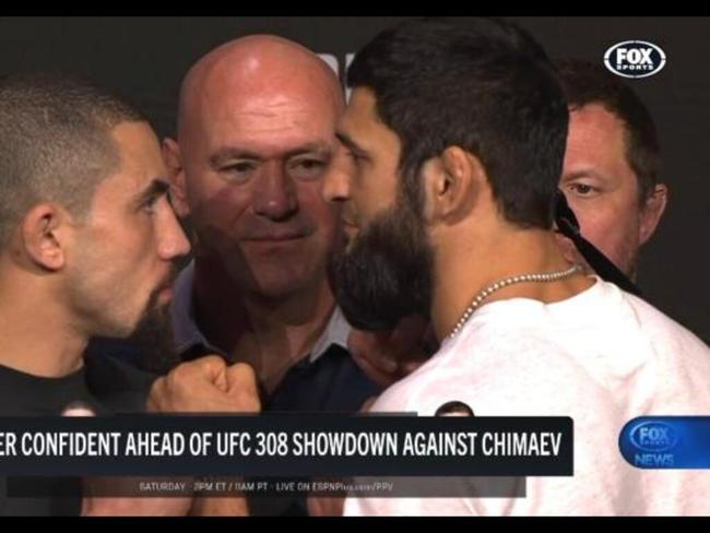 Whittaker-Chimaev tense staredown