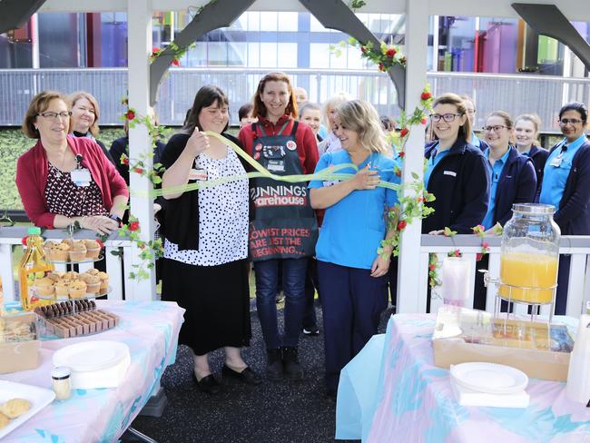 Dr Stephanie Polley (head of department- geriatric medicine) and Amanda Nowak (occupational therapist) cut the ribbon.