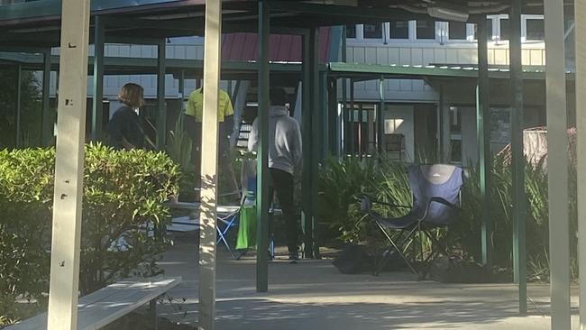 Parents were also waiting for long periods of time outside Graceville State School.