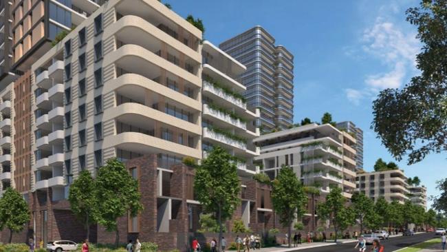 The developer is seeking to increase building heights from six storeys to 18 storeys. Picture: Planning documents