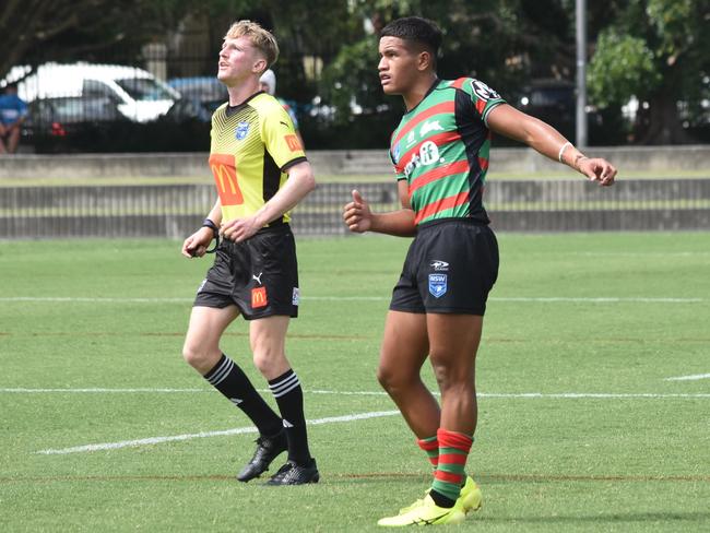 Keone Anitelea Tsioussis kicks for goal. Picture: Sean Teuma