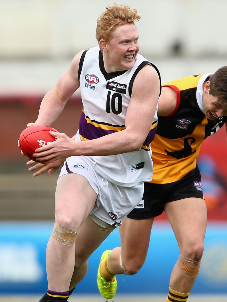 Clayton Oliver rose up the draft board in his final year at Murray Bushrangers.