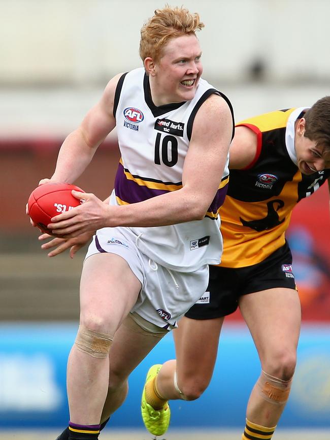 Clayton Oliver rose up the draft board in his final year at Murray Bushrangers.