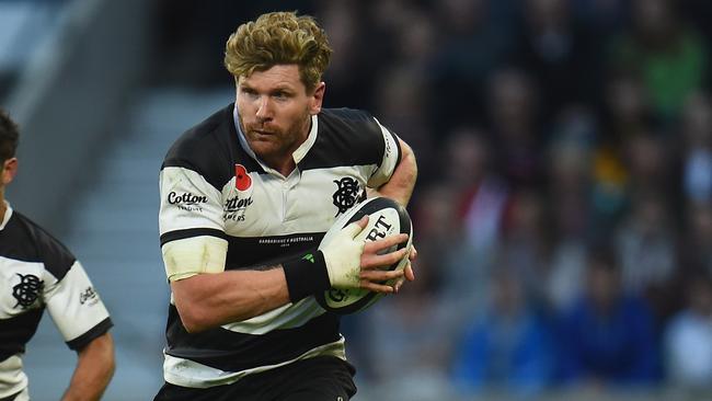 Adam Thomson in action for Barbarians against the Wallabies at Twickenham earlier this month.