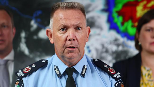 Queensland Deputy Commissioner Shane Chelepy speaks during a press conference in Brisbane. Picture: NCA NewsWire/Tertius Pickard