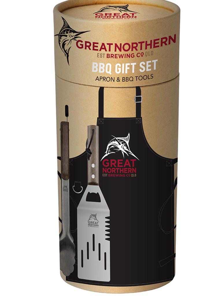 The Great Northern BBQ gift set is a good choice because it’s also useful for those Christmas barbecues. Picture: Barbeques Galore