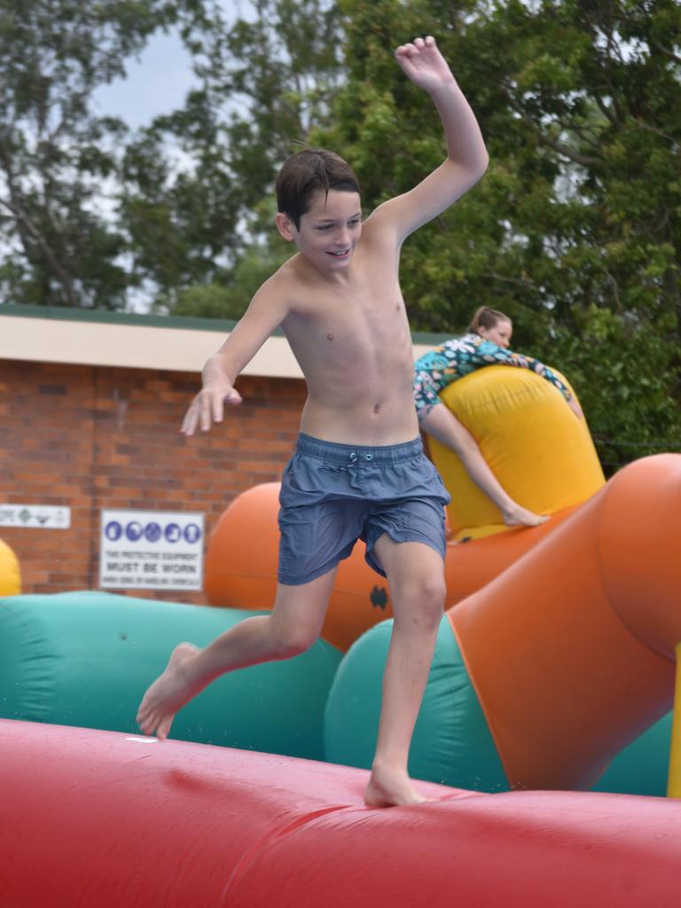 PARTY TIME: There were plenty of splatters and splashes at Dalby's pool party on Saturday.