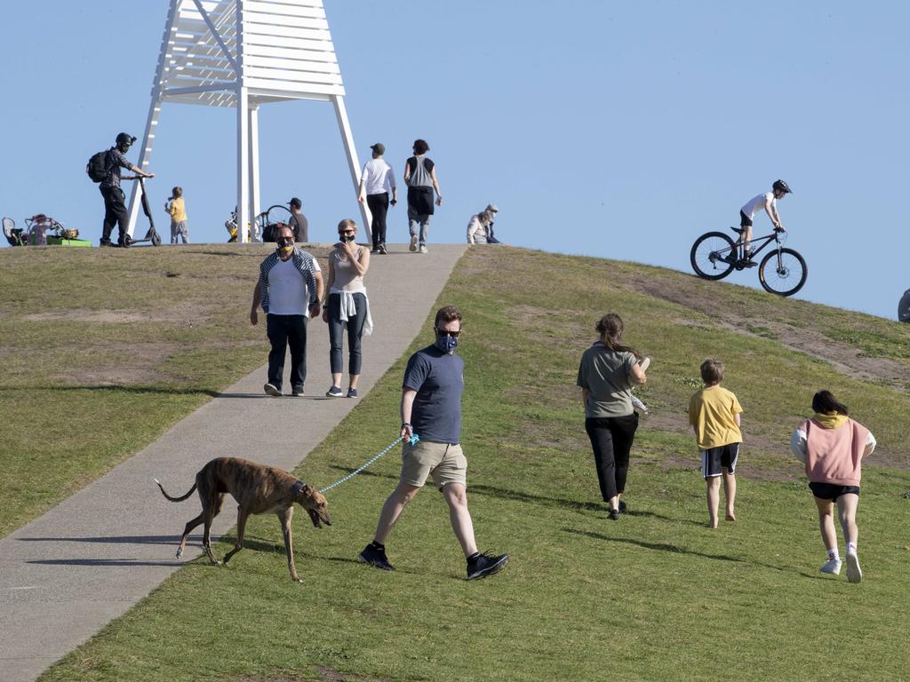 People exercise at Elwood. Picture: NCA NewsWire/David Geraghty