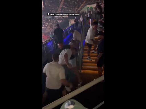 Brawl erupts in crowd of Jai Opetaia fight