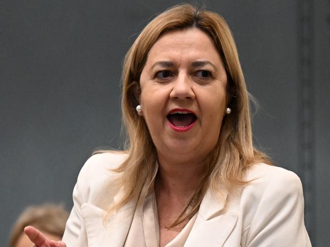 BRISBANE, AUSTRALIA - NewsWire Photos - NOVEMBER 16, 2023. Queensland Premier Annastacia Palaszczuk speaks during Question Time at Parliament House in Brisbane. Picture: Dan Peled / NCA NewsWire