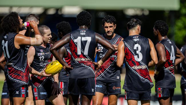St Mary's took on the Tiwi Bombers in the 2024-25 NTFL men's semi-final. Picture: Pema Tamang Pakhrin