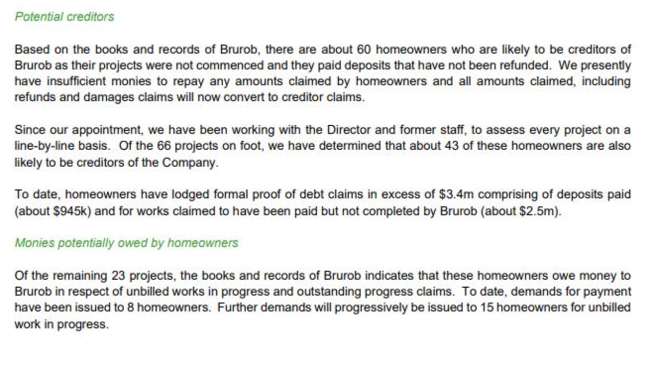 Homeowners were shocked to see that liquidators are trying to get money from them.