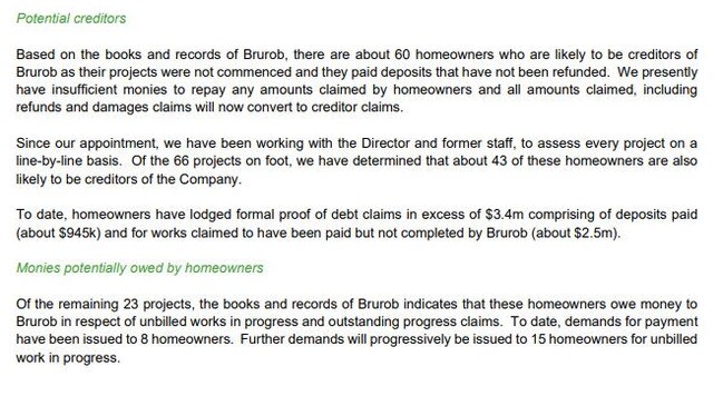 Homeowners were shocked to see that liquidators are trying to get money from them.