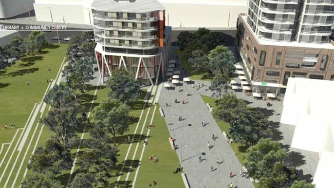 Artist impressions of the latest plans for the Bull 'n' Bush site on Windsor Rd, Baulkham Hills.