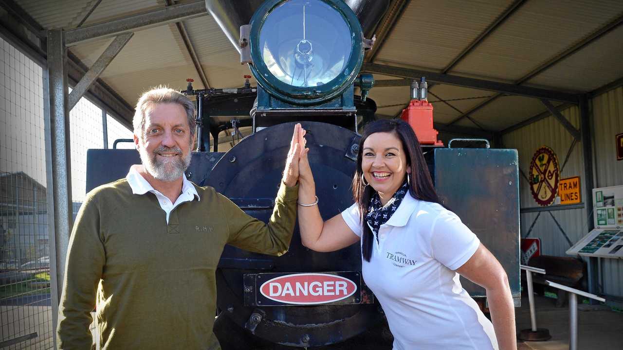 Nambour Tram Group Rhonda Billett-Haire and Steve Barizer have applied to recieve some retired trams from Victoria. Picture: Patrick Woods