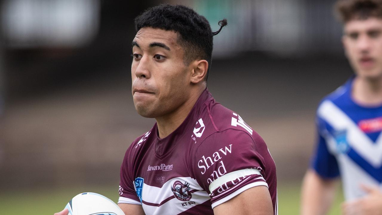 Manly's Tolutau Koula has serious speed. Pictures: Julian Andrews
