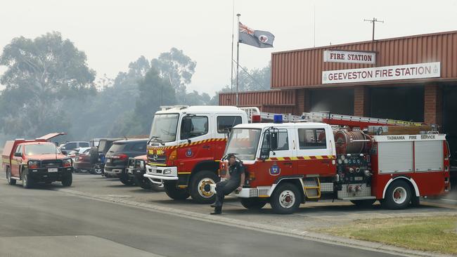 Volunteer firefighters will remain on standby at Geeveston Fire Station. Picture: MATT THOMPSON