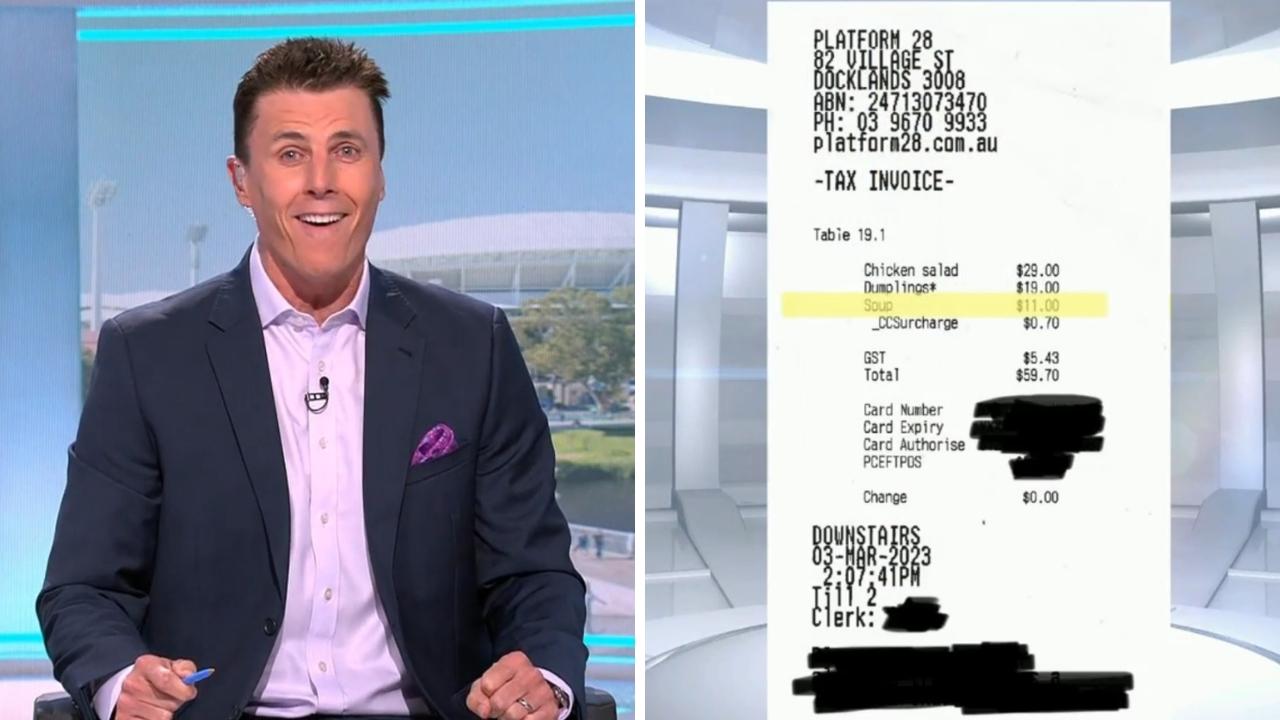 Receipt detail exposes Footy Show host in brutal takedown