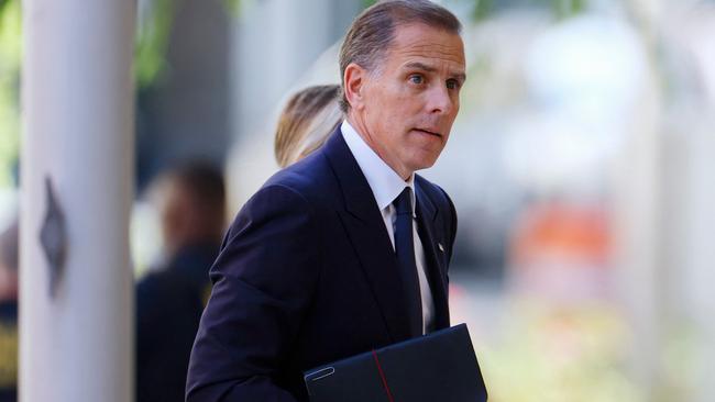 Hunter Biden arrives with his wife Melissa Cohen Biden, to the J. Caleb Boggs Federal Building in Wilmington, Delaware. Picture: Getty Images via AFP.