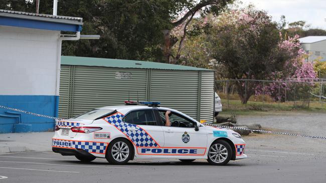 Police and SES at the scene of the gang fight at Zillmere earlier this month. Pic Peter Wallis