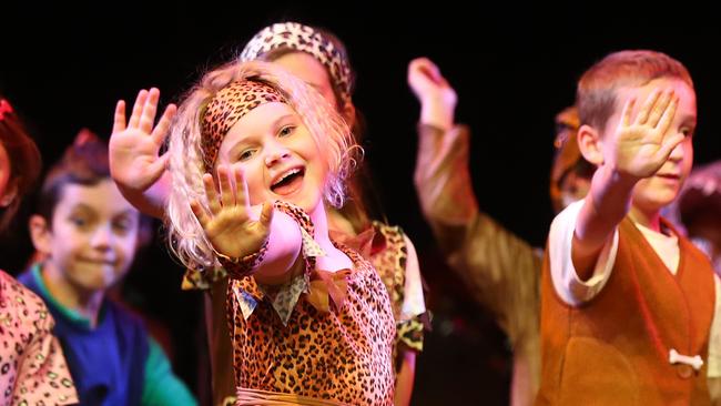 Anglesea Primary School students performing at the Geelong Schools Music and Movement Festival. Picture: Alison Wynd