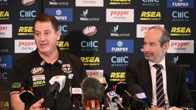 Ross Lyon was re-appointed as the Saints coach, 11 years after leaving the club for Fremantle. (Photo by Quinn Rooney/Getty Images)