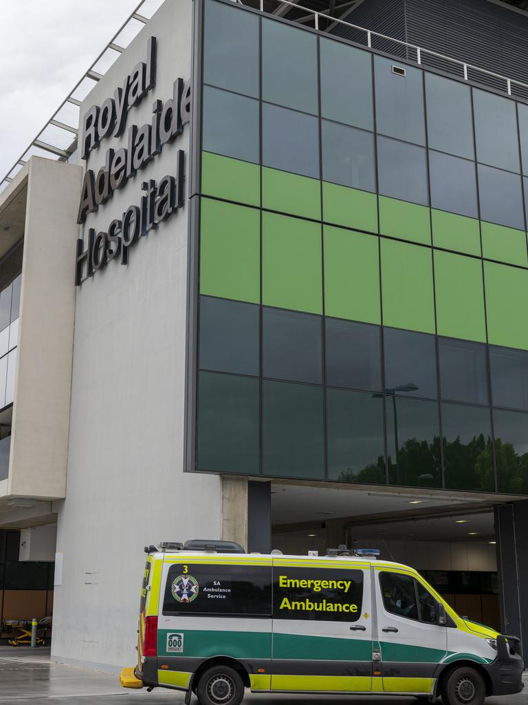 An ambulance at the Royal Adelaide Hospital. Picture: NCA NewsWire