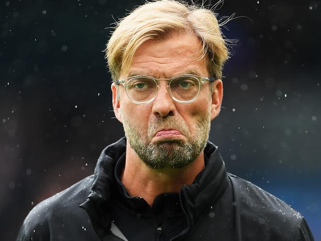 MANCHESTER, ENGLAND - SEPTEMBER 09: Jurgen Klopp, Manager of Liverpool looks on during the Premier League match between Manchester City and Liverpool at Etihad Stadium on September 9, 2017 in Manchester, England.  (Photo by Laurence Griffiths/Getty Images)