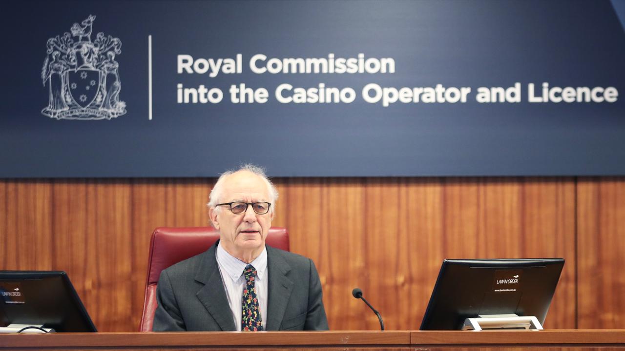 Barrister Noel Hutley says it was wrong for Victorian Commissioner Ray Finkelstein to recommend slashing Mr Packer’s stake in Crown, as it was ‘predicated on an incorrect premise’ his client’s influence caused its problems. Picture: NCA NewsWire / David Crosling