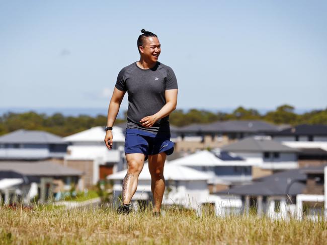 First homebuyer Andy Bui at Box Hill where he recently purchased a house and land package. Picture: Sam Ruttyn