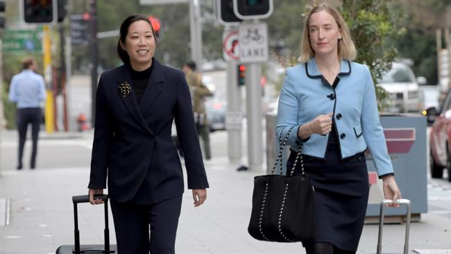 Brittany Higgins’s lawyers Rachael Young and Kate Pedersen arrive at the Supreme Court in Perth. Picture: NewsWire / Sharon Smith