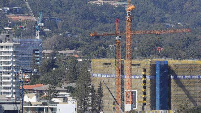 Palm Beach development is progressing at a rapid rate, as cranes and Hi Rises hug the coastline. Picture Glenn Hampson