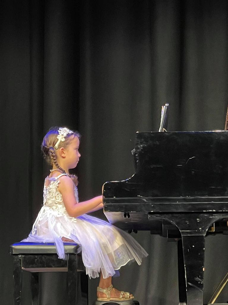 Elena Rich at the Gladstone Eisteddfod in the First Year/First Instrument - Piano 6 years and under section on Tuesday.