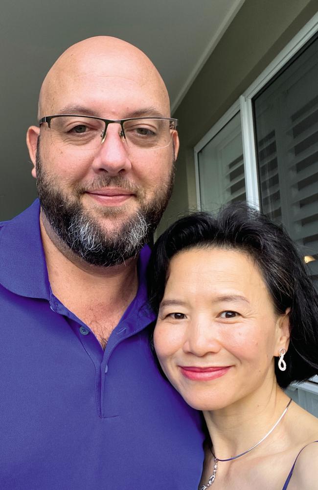 ‘Beauty and love in the ugliest, most hateful place’ … Cheng Lei reunited with her long-term partner, Nick Coyle, in Brisbane. ‘He fought for my release in all the ways he could, believed in me and showed me steadfast love when many friends deserted me,’ she writes in her memoir.