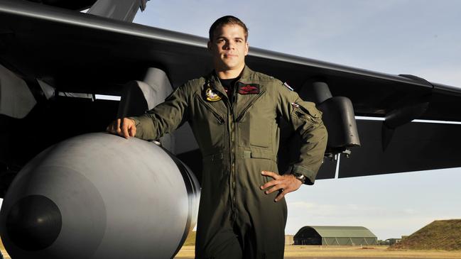 Darwin-based tech entrepreneur John-Paul Thorbjornsen, a former RAAF pilot, depicted at RAAF Base Darwin in 2013. Picture: File