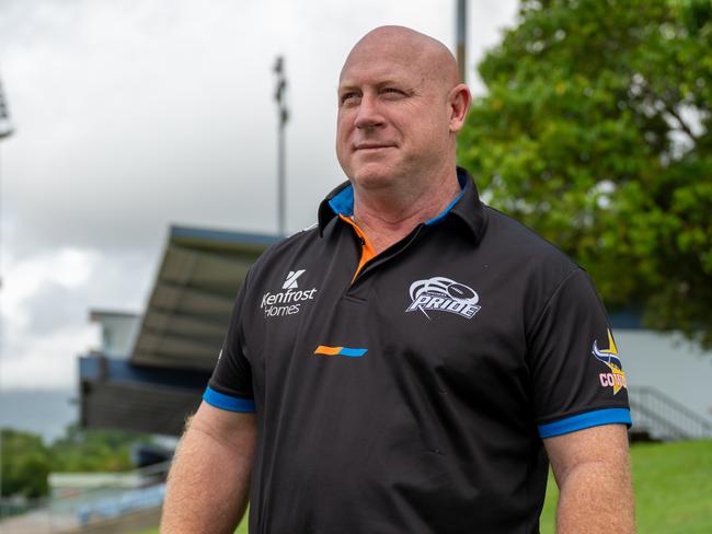 Northern Pride Chief Executive Officer Garreth Smith backs QRL boss Ben Ikin and the elite pathways program for young female talent in the region. Picture Emily Barker.