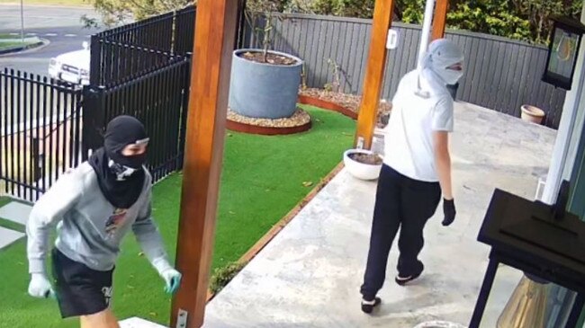 Stills from a homeowner's CCTV, from a youth break in. Photo: Supplied.